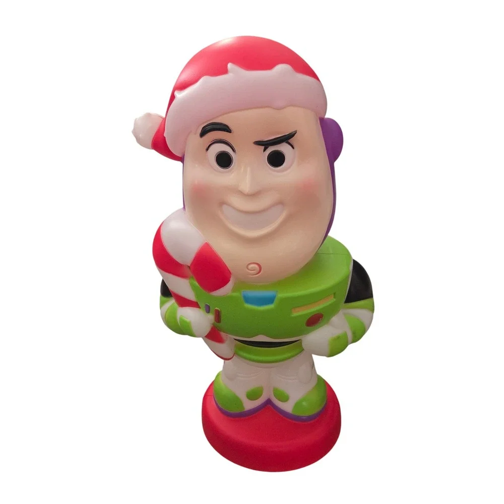 Disney Pixar Toy Story Blow Mold Set Woody Buzz 24in Plastic Christmas Gemmy